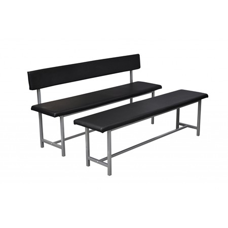 Banc de table de cuisine salle à manger noir (lot de 2)