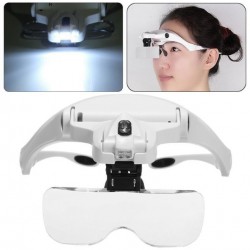 5 Lentille dentiste loupe binoculaire avec led lampe frontale