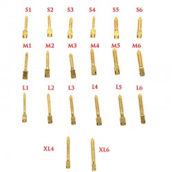 30pcs/sac dentaire matériel endodontique plaqué or 24k tige de vis Toutes les ta...