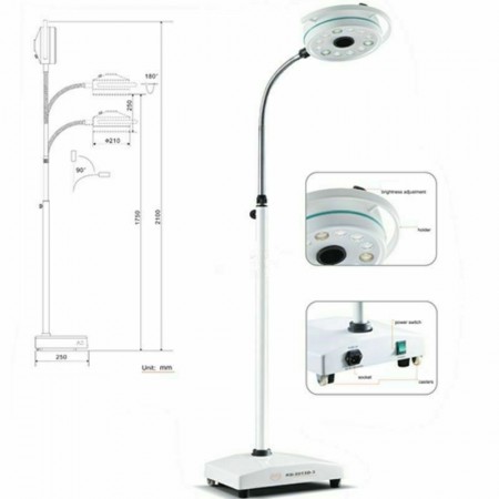 KWS® KD-2012D-3 Lampe LED scialytique modèle à pied