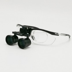 2.5X-3.5X Loupes Binoculaire Dentaire Cadre Aluminium Noir