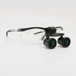 2.5X-3.5X Loupes Binoculaire Dentaire Cadre Aluminium Noir