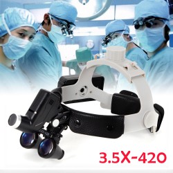 3.5X 5W Loupe de bandeau médical chirurgical à LED dentaire avec lumière pour l'oto-rhino-laryngologie