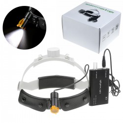 Lampe Médicale Dentaire 5W LED avec Bandeau Filtrant, Lampe Frontale ORL, Gynécologie Orale