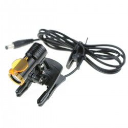 Type de clip de phare dentaire 5W LED avec filtre + clip de ceinture pour lunettes noir