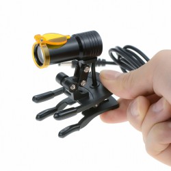 Type de clip de phare dentaire 5W LED avec filtre + clip de ceinture pour lunettes noir