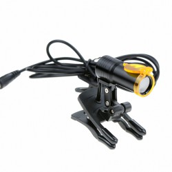 Type de clip de phare dentaire 5W LED avec filtre + clip de ceinture pour lunettes noir