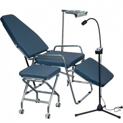 Greeloy GU-P101 Fauteuil portable pliable dentaire + GU-P102 Lampe opératoire pliante dentaire + GU-P103 tabourets plian