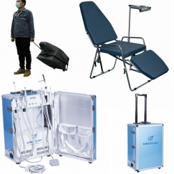 Greeloy GU-P206 Unité Dentaire Portable + GU-P101 Fauteuil portable pliable + Sac de rangement