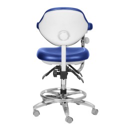 Tabouret mobile pour assistant dentaire QIYUAN QY-600M-B2, siège opérateur dentaire avec accoudoir rotatif à 360°