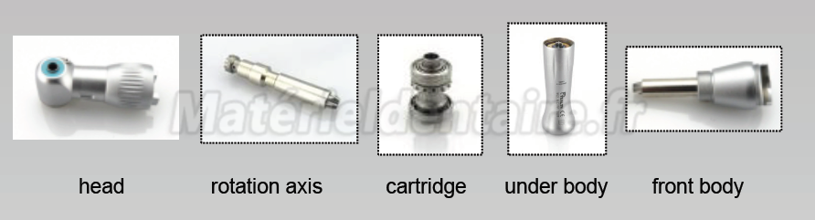 TEALTH® 1020CH-202 Contre angle bague verte 20:1 implantologie