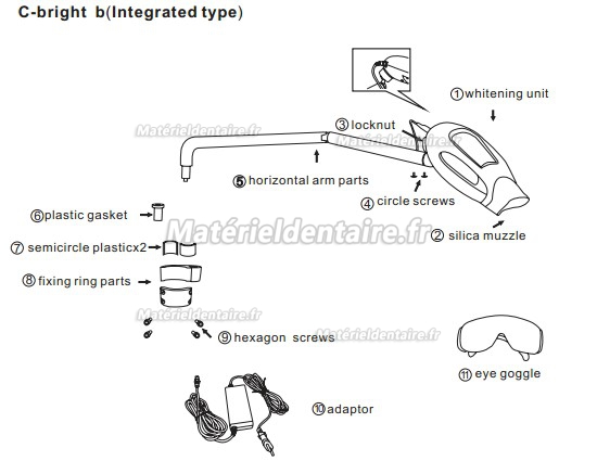 YUSENDENT® C-Bright-B Machine à Blanchir les Dents Structure principale