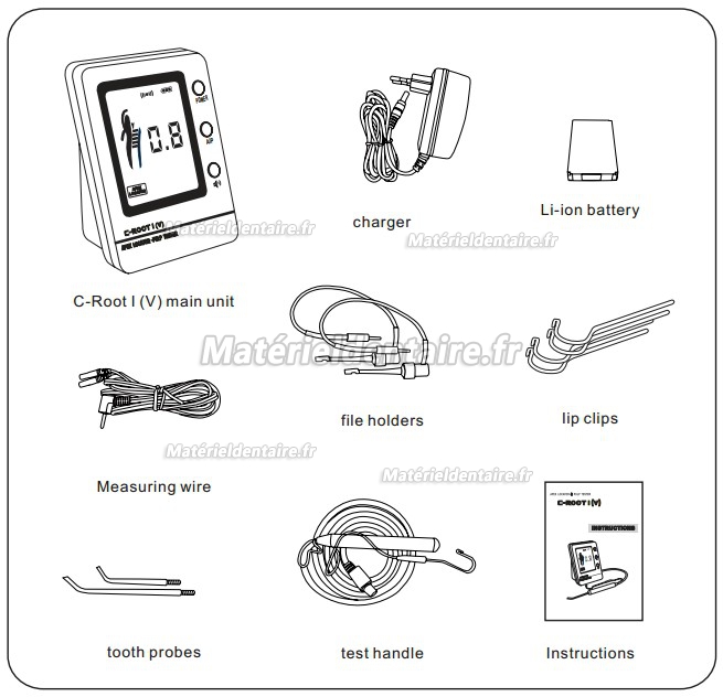 YUSENDENT®C-ROOT IV 2 en 1 Localisateur d'apex - Testeur de vitalité pulpaire