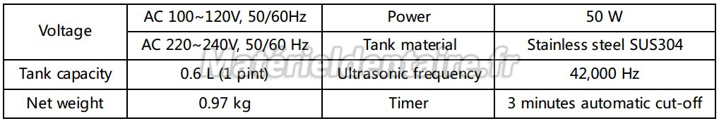 JeKen® CD-7800 Nettoyeur Ultrasonique 0.6L