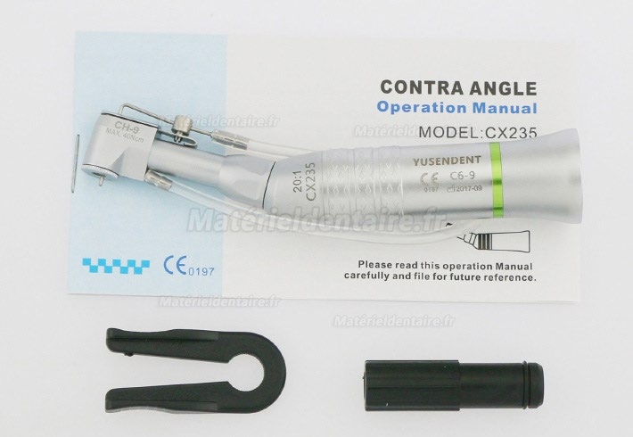 YUSENDENT® CX235 C6-9 Contre angle endodontie(bague verte 20 : 1)