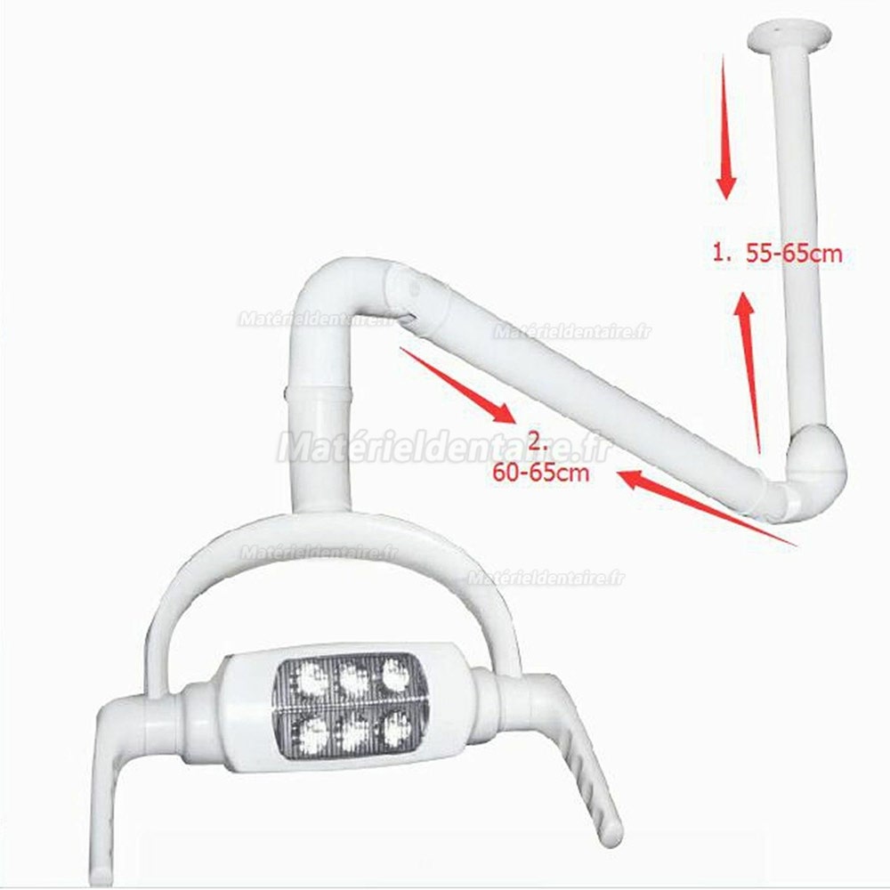 Dental 8W On Ceiling LED Lamp Light Lampe de fonctionnement avec Arm