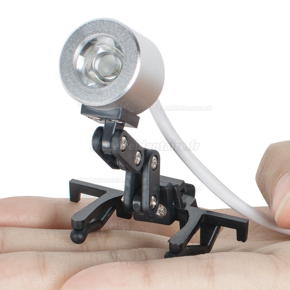 1W Clip Clamp LED Lampe frontale pour dentaire loupe