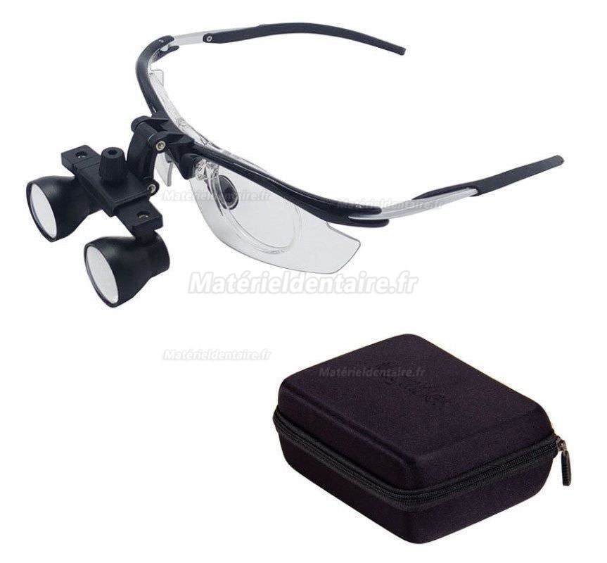 2.5X-3.5X Loupes Binoculaire Dentaire Cadre Aluminium Noir