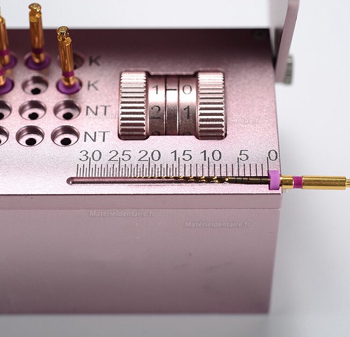 Boîte endodontie, boîte de fichiers endo dentaire avec fonction de mesure et de comptage