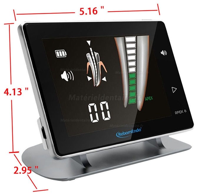 Localisateur d'Apex de Canal de Racine Endodontique Dentaire de RPEX 6 4.5 " D'Ecran Métallique LCD 3.7V