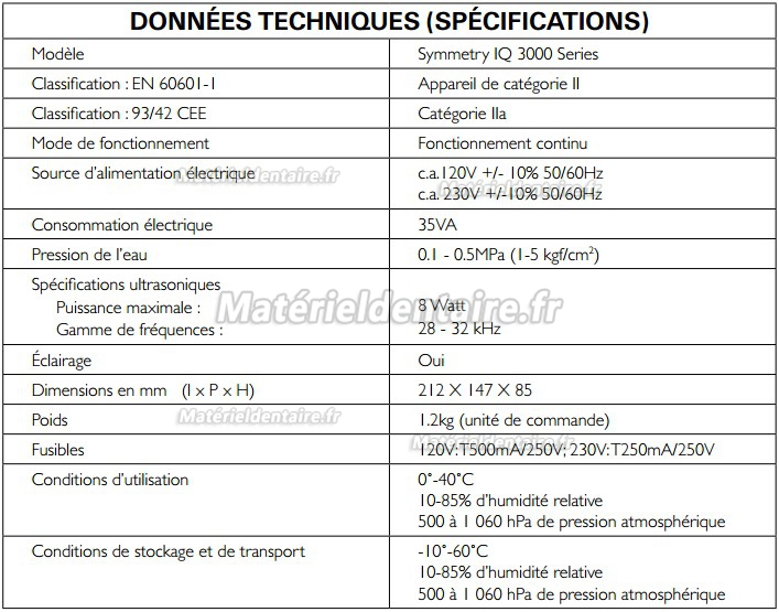 Hu-Friedy SYMMETRY IQ® 3000 Détartreur ultrasonique