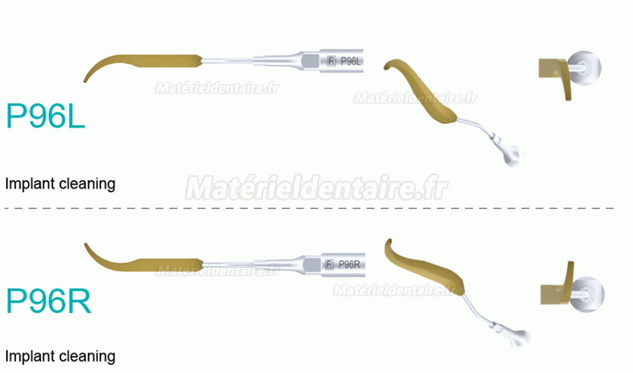 5 Pièces Refine® Inserts piézo pour nettoyage d'implant P90 P94 P95 P96L P96R compatible avec EMS MECTRON Woodpeaker