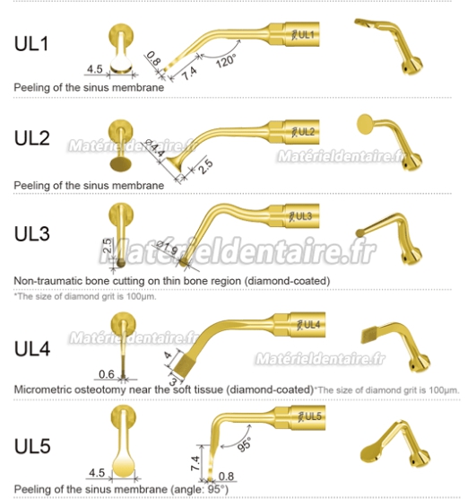 WOODPECKER® INSERTS A PIEZO CHIRURGIE SINUS LIFT KIT