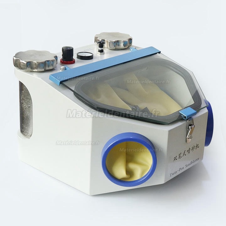 JinGong JG-218 Dental Lab Sandblasting Machine Twin-Pen Fine Sand Blaster