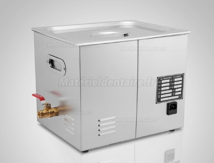 10L Nettoyeur à ultrasons Acier inoxydable chauffage Industrie w / Minuteur JPS-40A