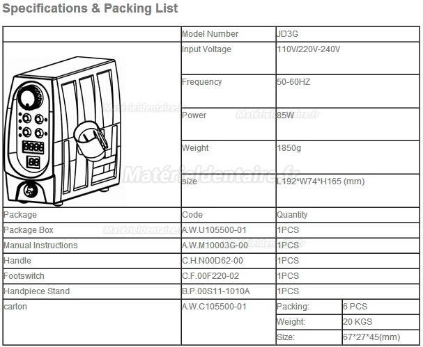 JSDA® 3G Micro Moteur multi-fonctionnel