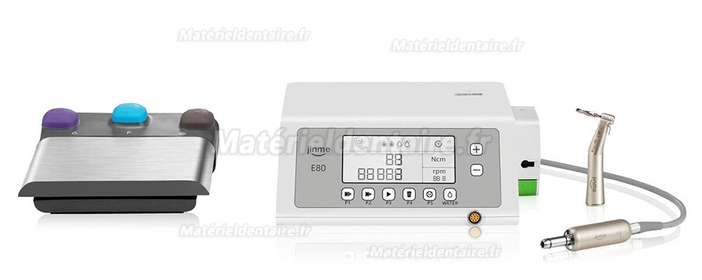 Moteur d'implantologie sans brosse dentaire JINME avec contre-angle chirurgical LED 20: 1