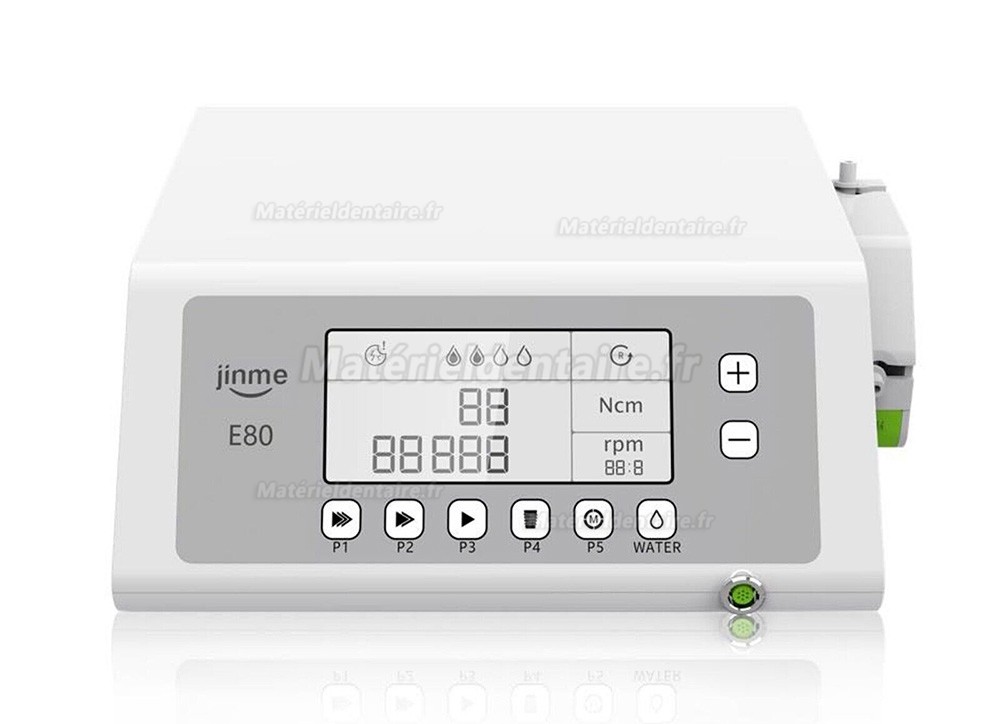 Moteur d'implantologie sans brosse dentaire JINME avec contre-angle chirurgical LED 20: 1