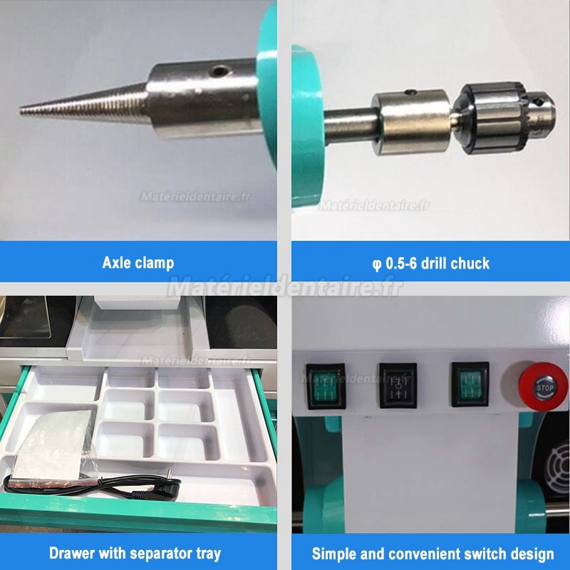 Polisseuse de laboratoire dentaire Jintai JT-60 avec système d'aspiration et de refroidissement