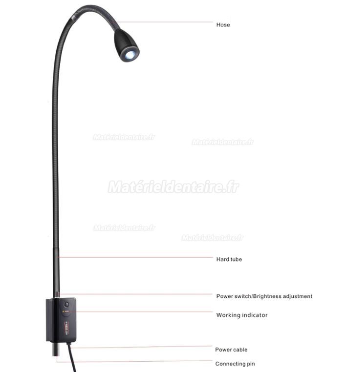 KWS KD-2003W-3 Lumière d'examen médical d'éclairage dentaire à haute luminosité