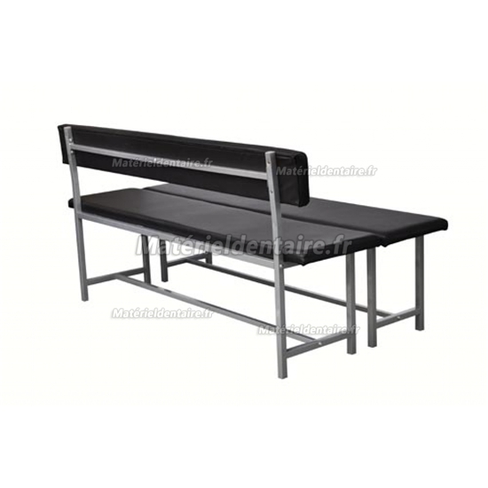 Banc de table de cuisine salle à manger noir (lot de 2)