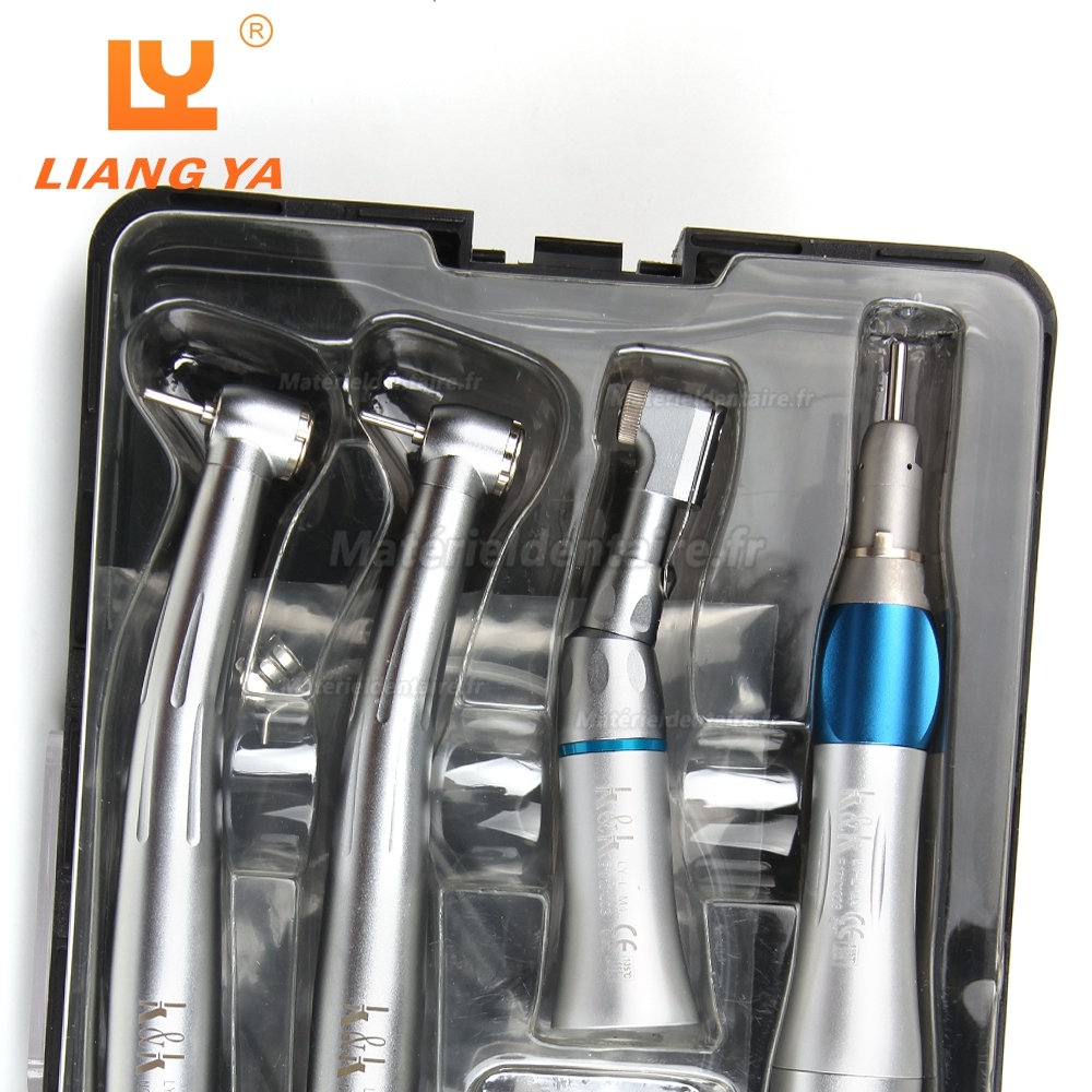 LY-L201 Kit de turbine dentaire + contre-angle dentaire + pièces à main dentaire droite