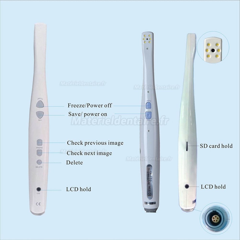 M-868A CMOS Caméra intra oral 8" Moniteur LCD