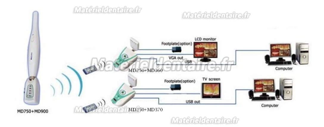 Magenta® Caméra intra orale MD750+MD370+MD900+MD250 USB & VIDEO