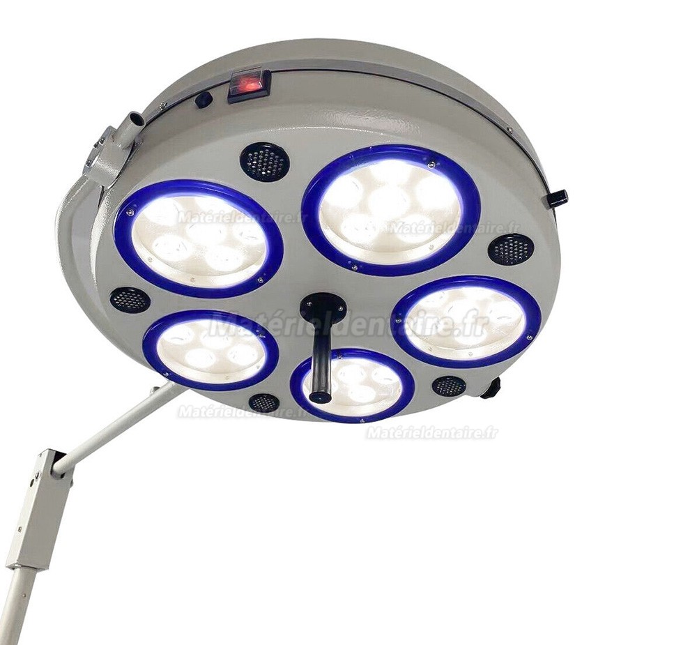 Scialytique dentaire sur pied / Lampe opératoire dentaire (5 réflecteurs 30 LED)