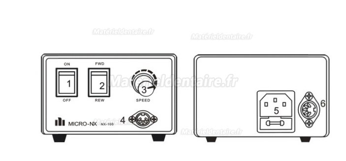 Maisilao® NX100-100C Machine de Micromoteurà polir les ongles 3,5000 tr/min