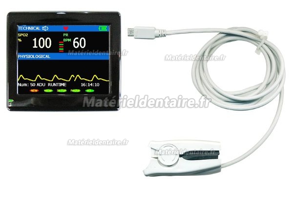 3.5" Oxymètre de pouls PM60A écran tactile