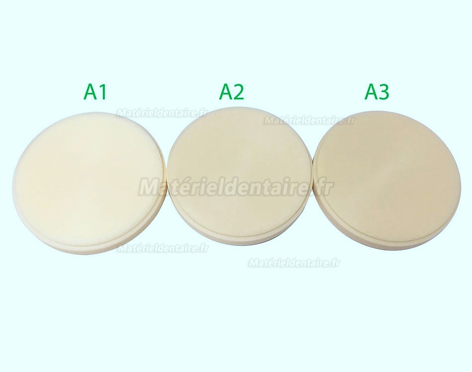 5 pièces 98mm x 12/14/16/18/20mm disques PMMA de dentaire (pour Wieland CAO/FAO système fraiseuse)