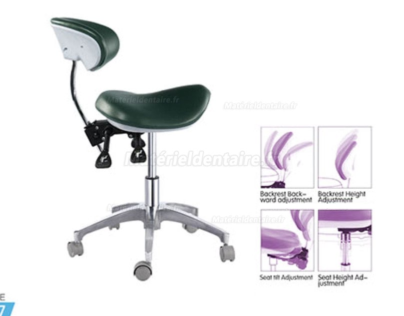 Siège dentaire Tabouret médecin dentiste mobile Classic avec repose-bras QY-MA1-S