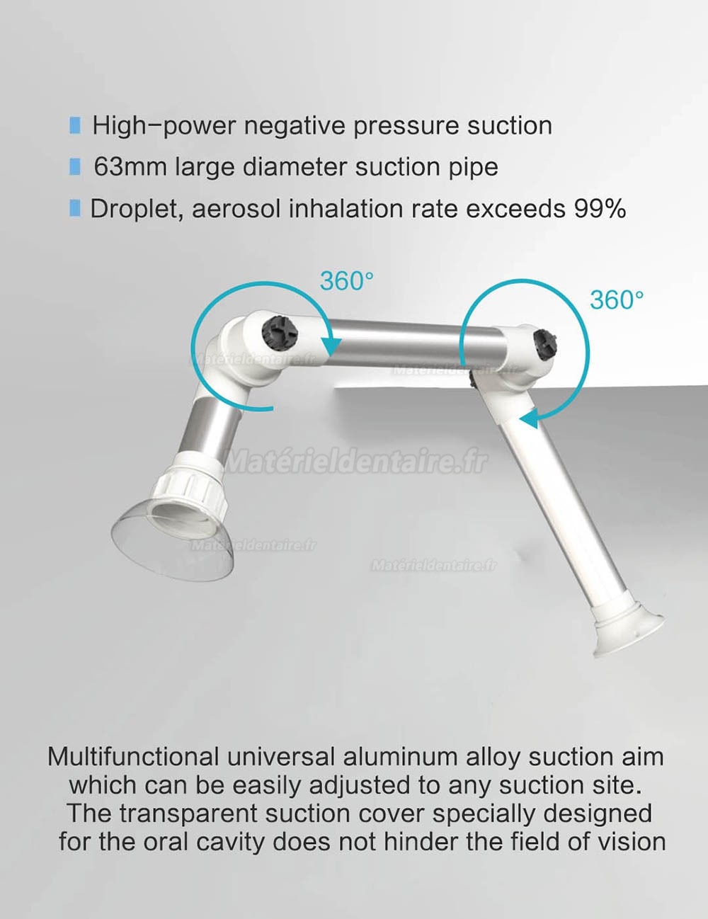 RUIWAN RD50 Clinique Dentaire Externe Orale Aérosol Aspiration Unité Laboratoire Nettoyage Air Machine