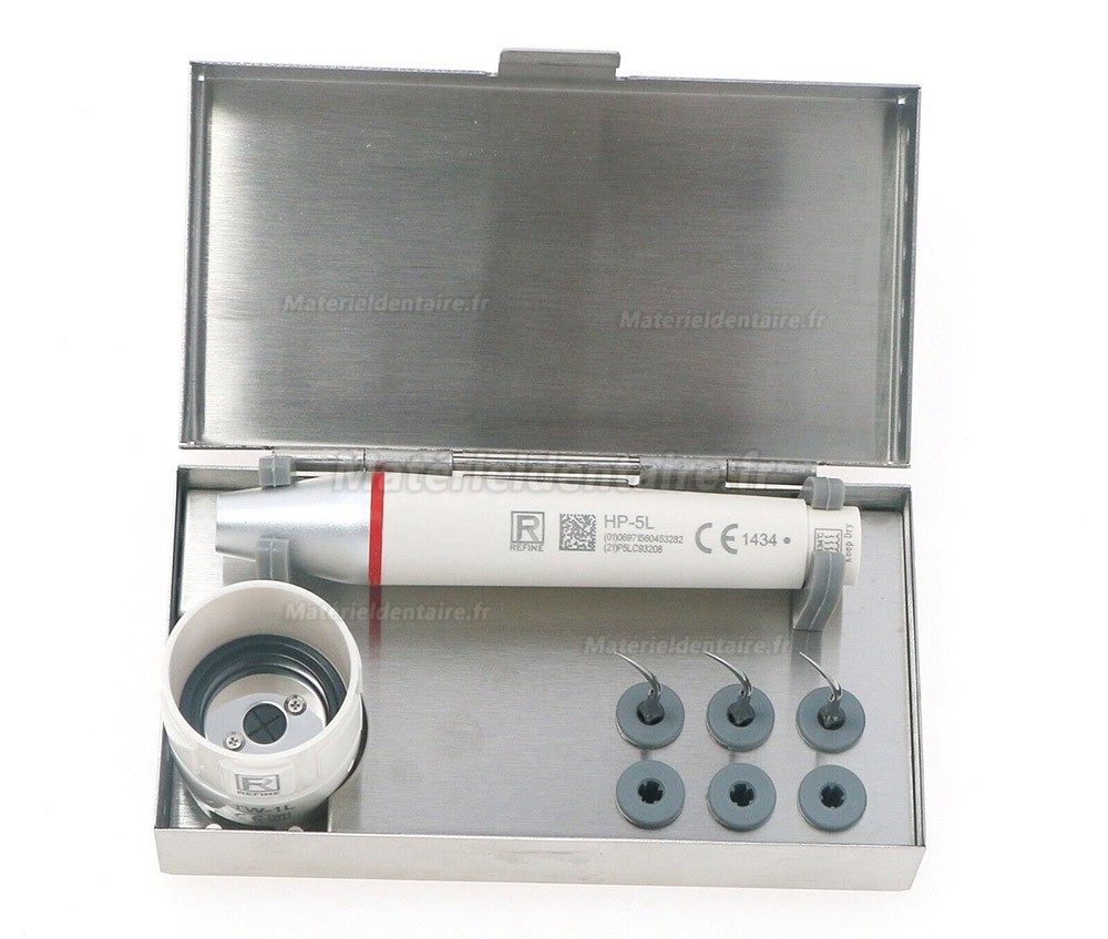 Kit d'autoclave de pièce à main de LED détartreur ultrasonique Refine HP-5L (EMS PIEZON LED MAXPIEZO compatible)