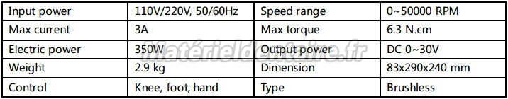 Marathon Micro moteur S14 non-brossé avec pièce à main