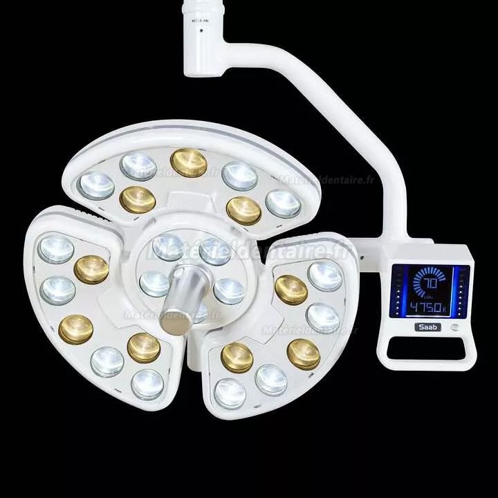 Lampe scialytique LED dentaire Saab KY-P138 avec bras pour fauteuil dentaire