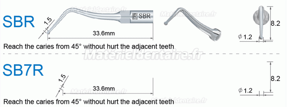 5 Pièces Refine® Inserts piézo pour la restauration SB1 SB2 SB3 SB4 SB5 SBR SBL compatible avec EMS Woodpecker