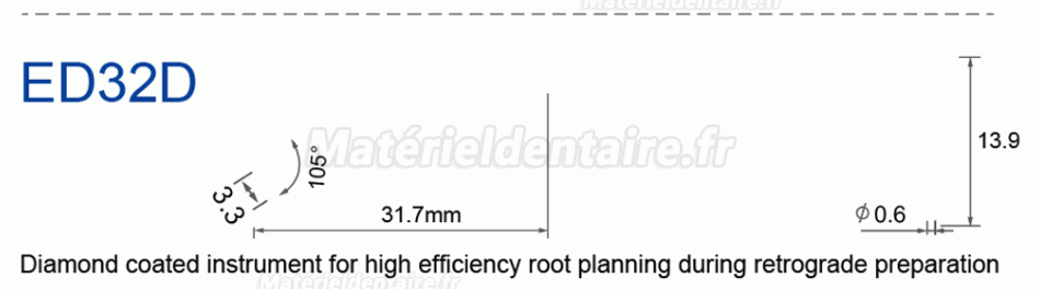 5 Pièces Refine® Inserts piézo en endodontie ED1 ED2 ED3 ED4 ED5 ED6 ED7 ED8 ED9 ED10 ED11 ED14 ED15 compatible avec SATELEC NSK DTE GNA