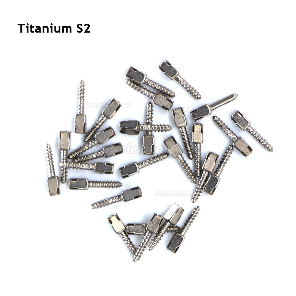 30pcs/sac Matériel d'endodontie dentaire TITANIUM pur tige de vis Toutes les tailles